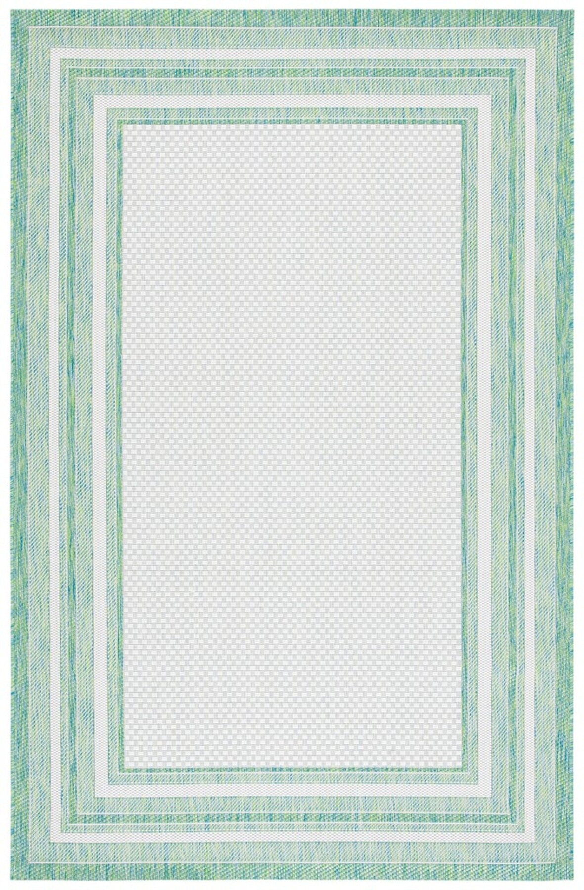  Safavieh Courtyard 8475 Indoor / Outdoor Rug - Ivory / Blue - Bonton