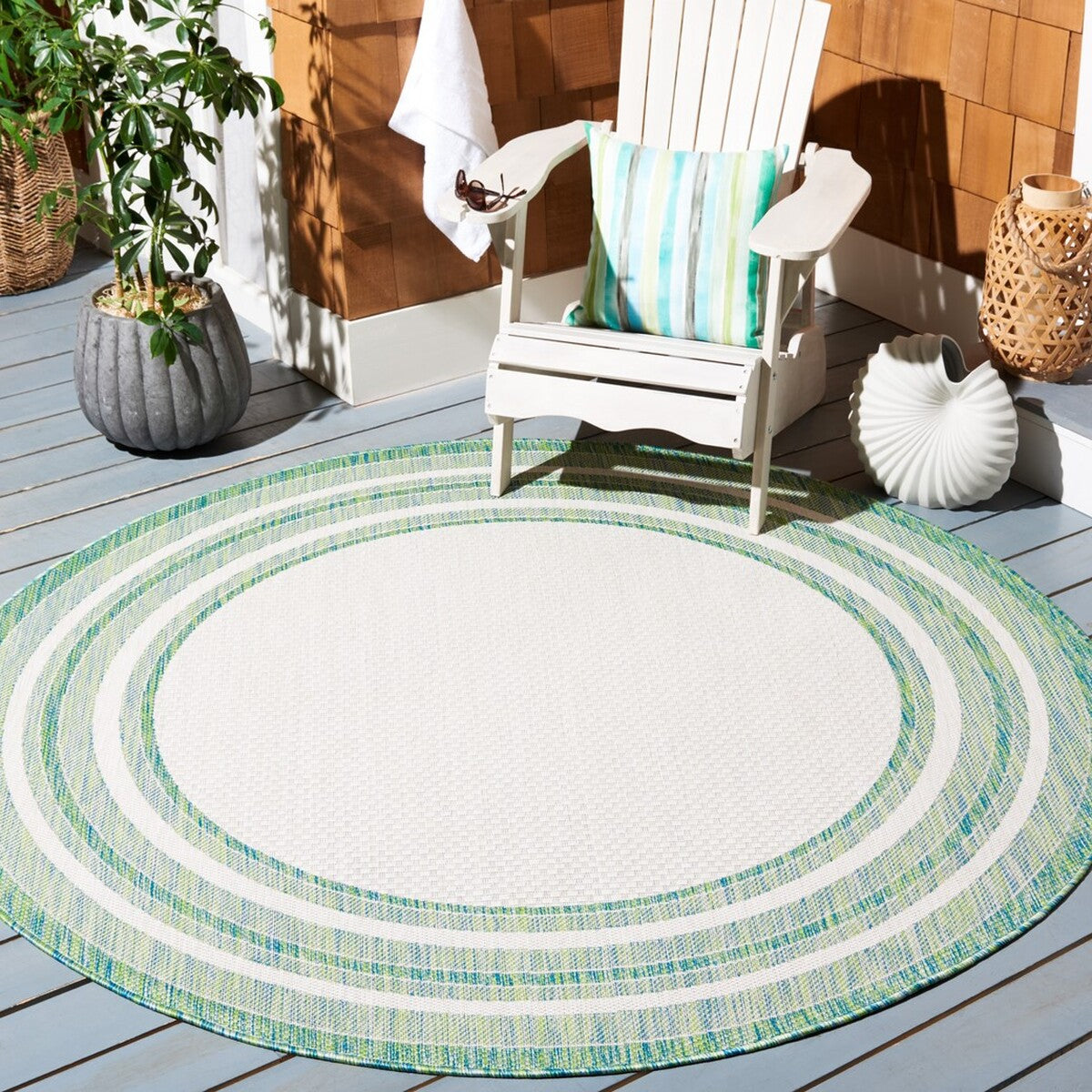  Safavieh Courtyard 8475 Indoor / Outdoor Rug - Natural / Black - Bonton