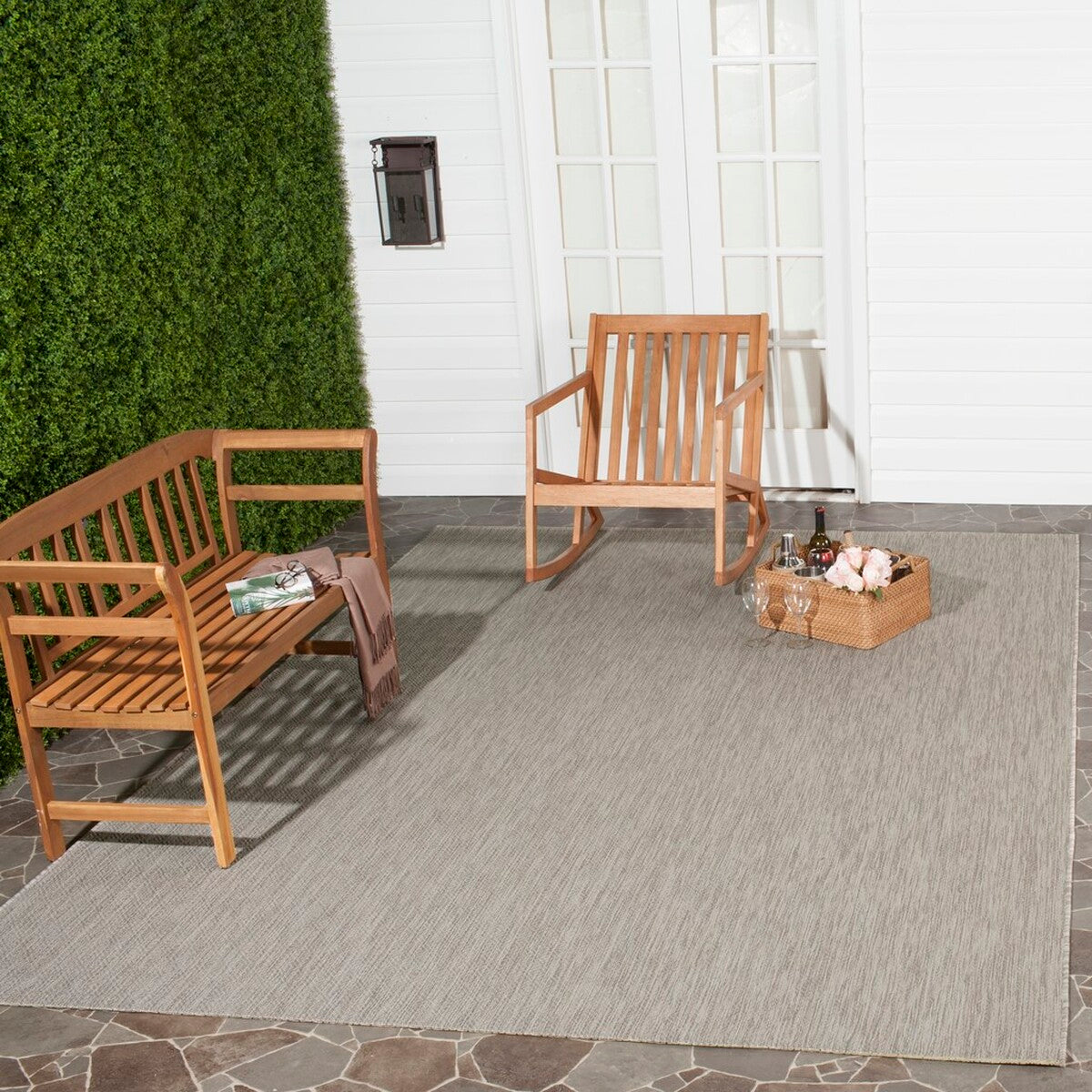  Safavieh Courtyard 8520 Indoor / Outdoor Rug - Grey / Grey - Bonton