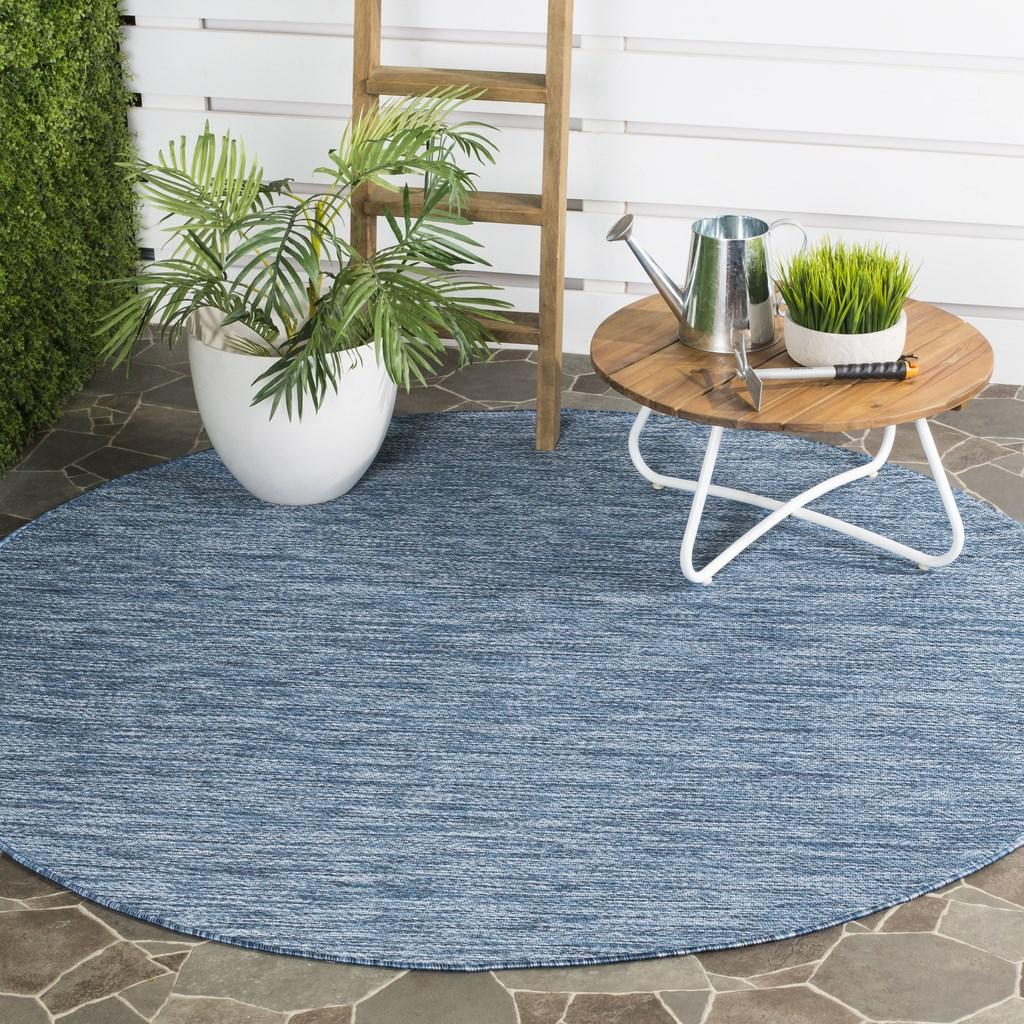  Safavieh Courtyard 8520 Indoor / Outdoor Rug - Navy / Navy - Bonton