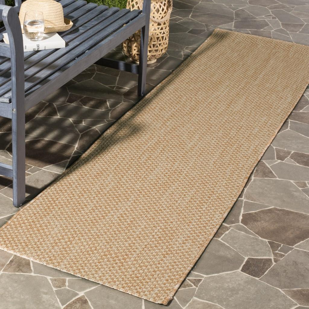  Safavieh Courtyard 8521 Indoor / Outdoor Rug - Beige / Brown - Bonton