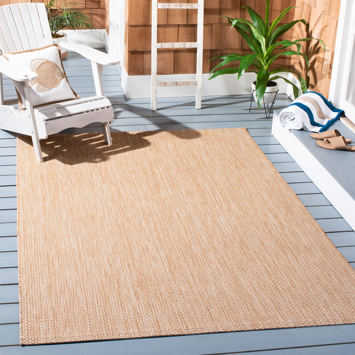  Safavieh Courtyard 8521 Indoor / Outdoor Rug - Beige / Brown - Bonton