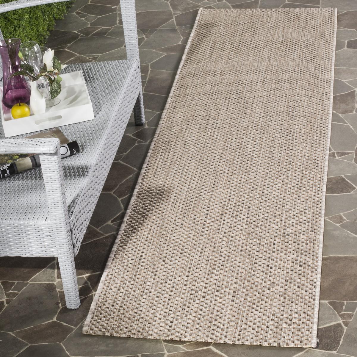  Safavieh Courtyard 8521 Indoor / Outdoor Rug - Beige / Brown - Bonton