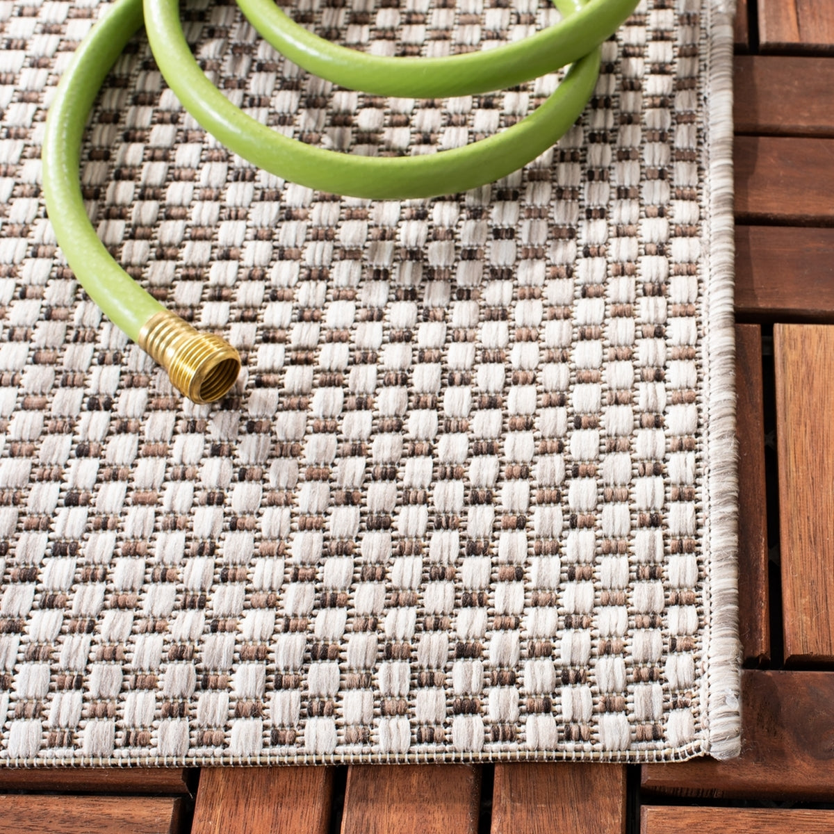  Safavieh Courtyard 8521 Indoor / Outdoor Rug - Green / Blue - Bonton