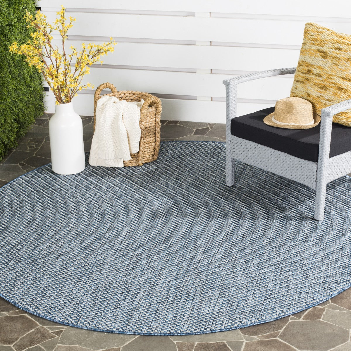  Safavieh Courtyard 8521 Indoor / Outdoor Rug - Grey / Navy - Bonton