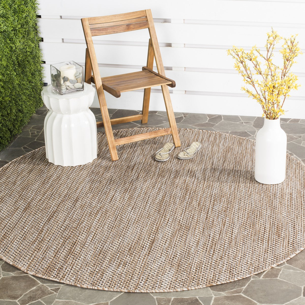  Safavieh Courtyard 8521 Indoor / Outdoor Rug - Natural / Black - Bonton