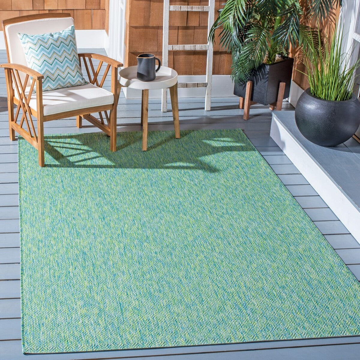  Safavieh Courtyard 8521 Indoor / Outdoor Rug - Grey / Navy - Bonton