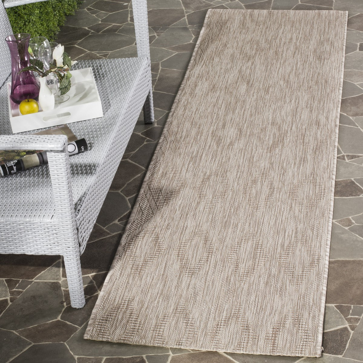  Safavieh Courtyard 8522 Indoor / Outdoor Rug - Beige / Beige - Bonton