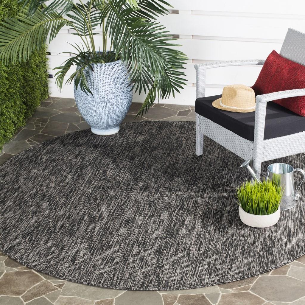  Safavieh Courtyard 8522 Indoor / Outdoor Rug - Black / Black - Bonton