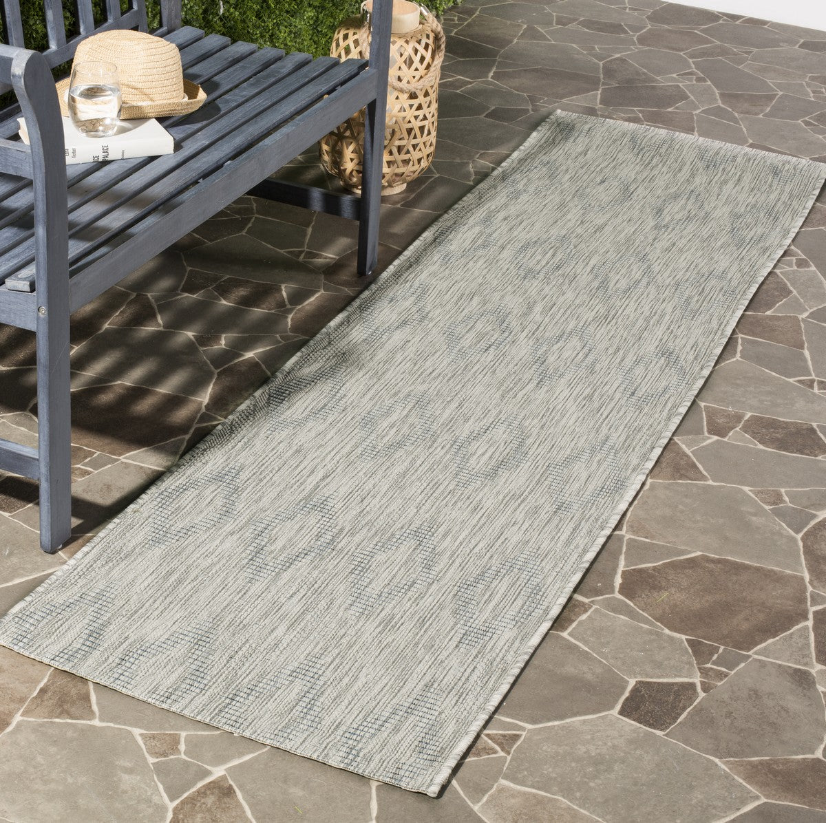  Safavieh Courtyard 8522 Indoor / Outdoor Rug - Grey / Grey - Bonton