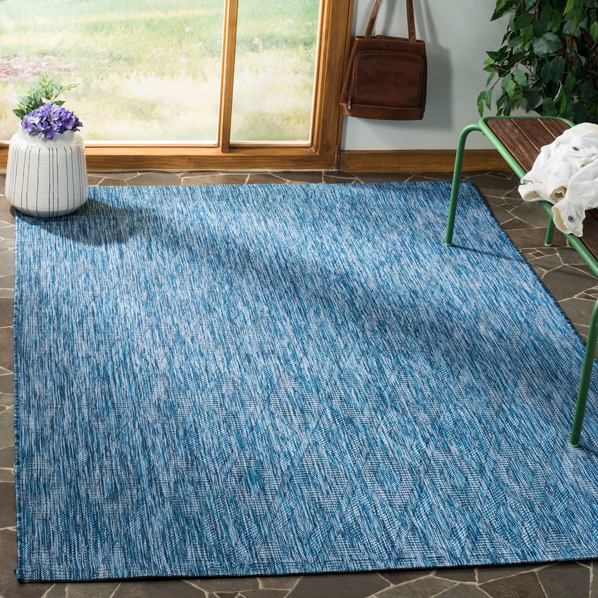  Safavieh Courtyard 8522 Indoor / Outdoor Rug - Navy / Navy - Bonton