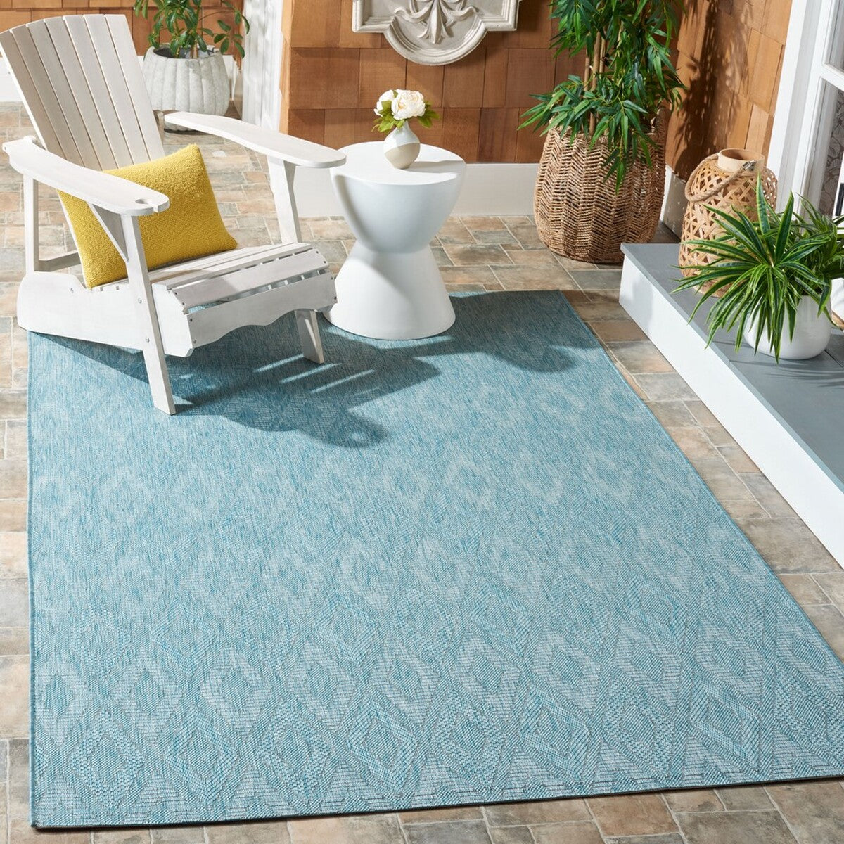  Safavieh Courtyard 8522 Indoor / Outdoor Rug - Black / Black - Bonton