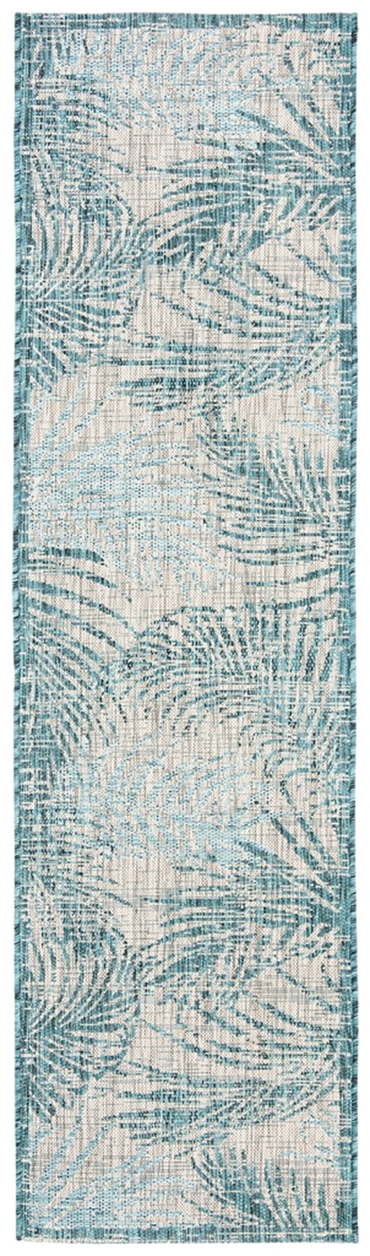  Safavieh Courtyard 8557 Indoor / Outdoor Rug - Aqua / Navy - Bonton