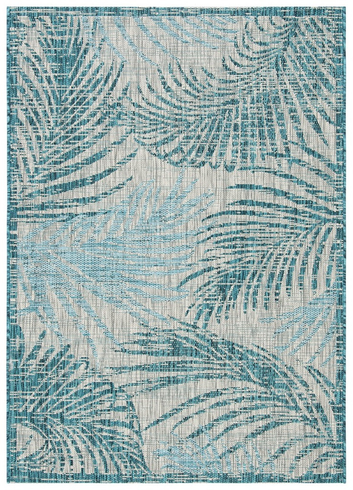  Safavieh Courtyard 8557 Indoor / Outdoor Rug - Aqua / Navy - Bonton