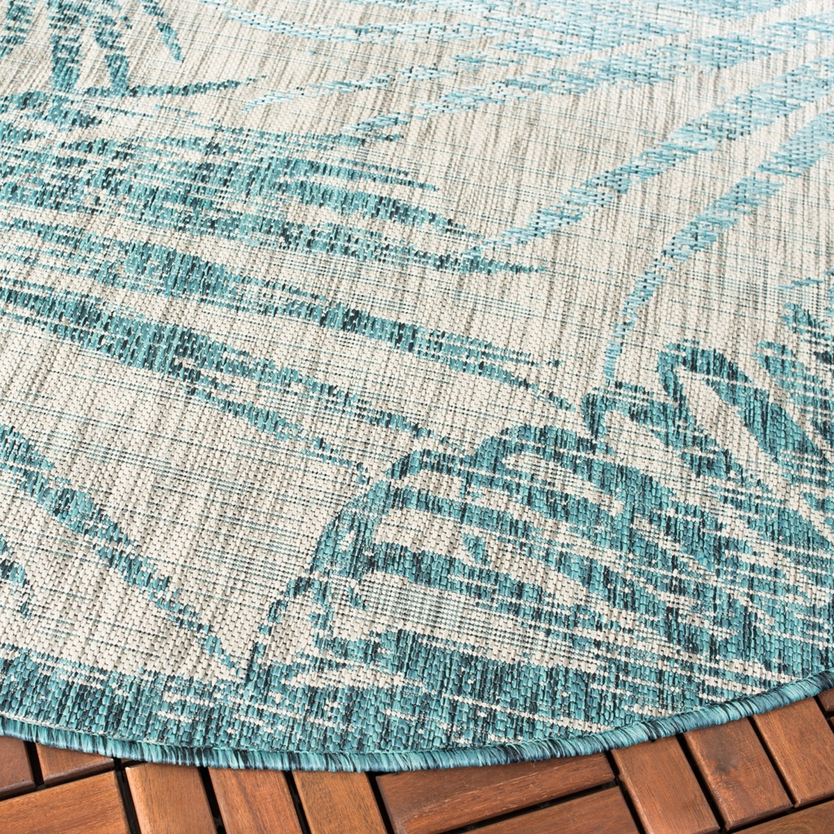  Safavieh Courtyard 8557 Indoor / Outdoor Rug - Aqua / Navy - Bonton