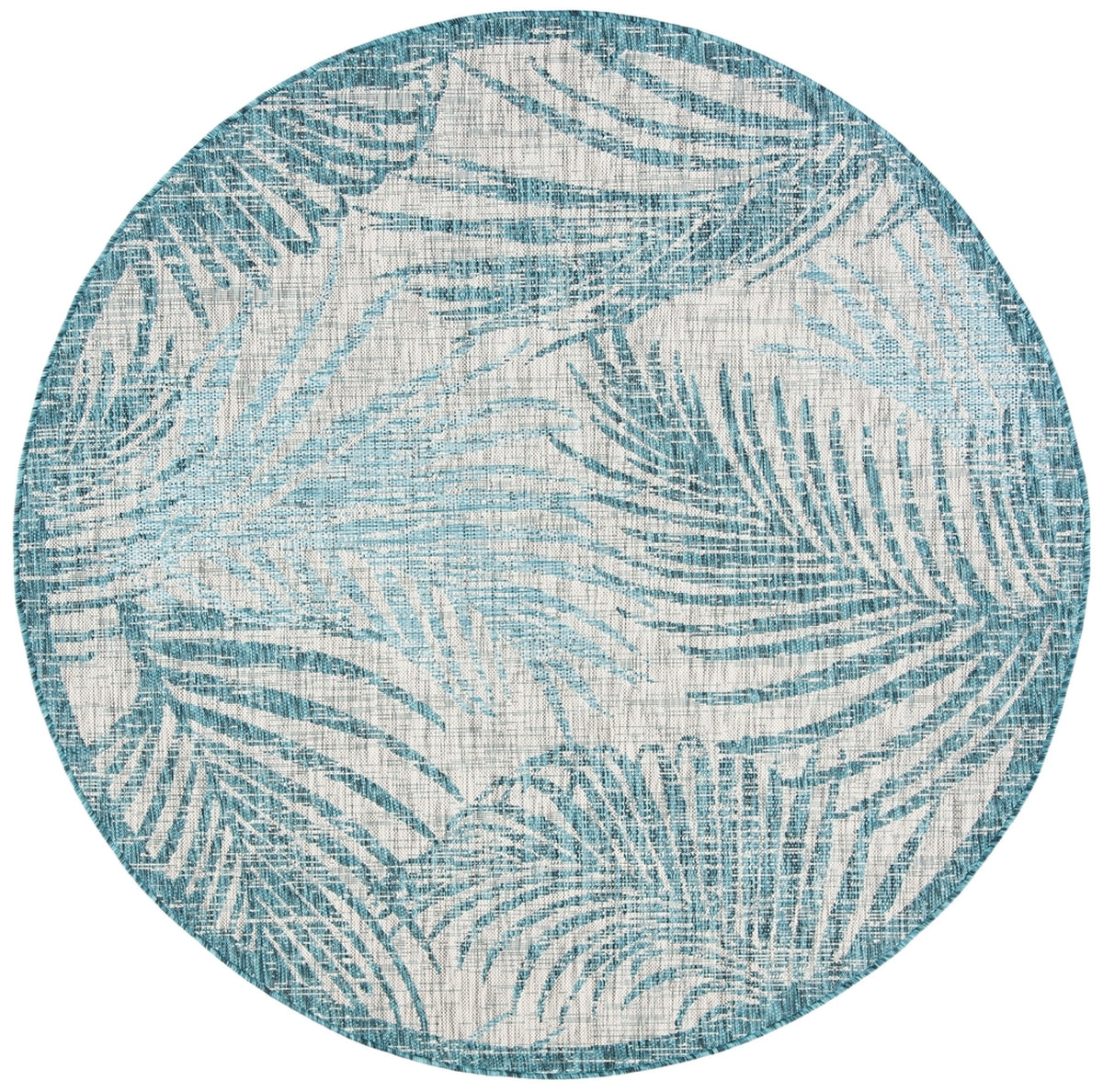  Safavieh Courtyard 8557 Indoor / Outdoor Rug - Aqua / Navy - Bonton