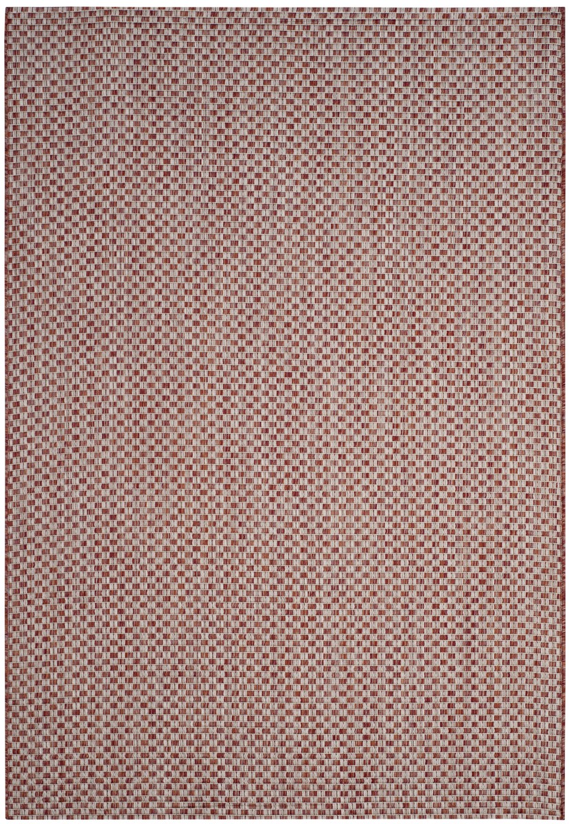  Safavieh Courtyard 8653 Indoor / Outdoor Rug - Rust / Light Grey - Bonton