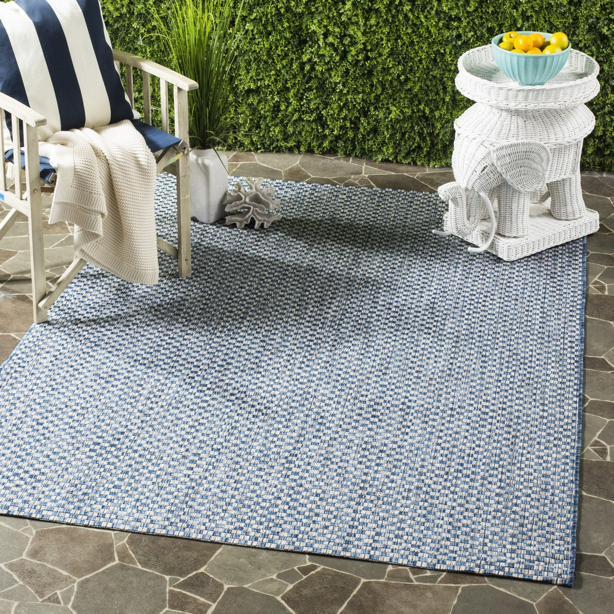  Safavieh Courtyard 8653 Indoor / Outdoor Rug - Black / Light Grey - Bonton