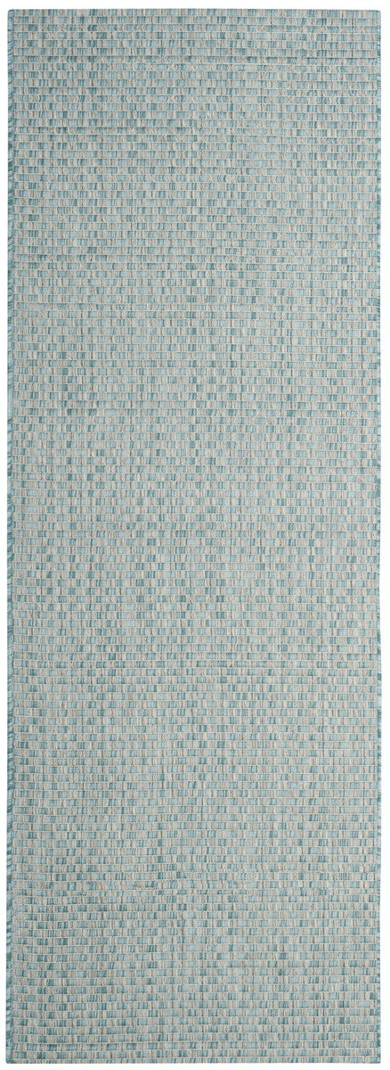  Safavieh Courtyard 8653 Indoor / Outdoor Rug - Blue / Light Grey - Bonton