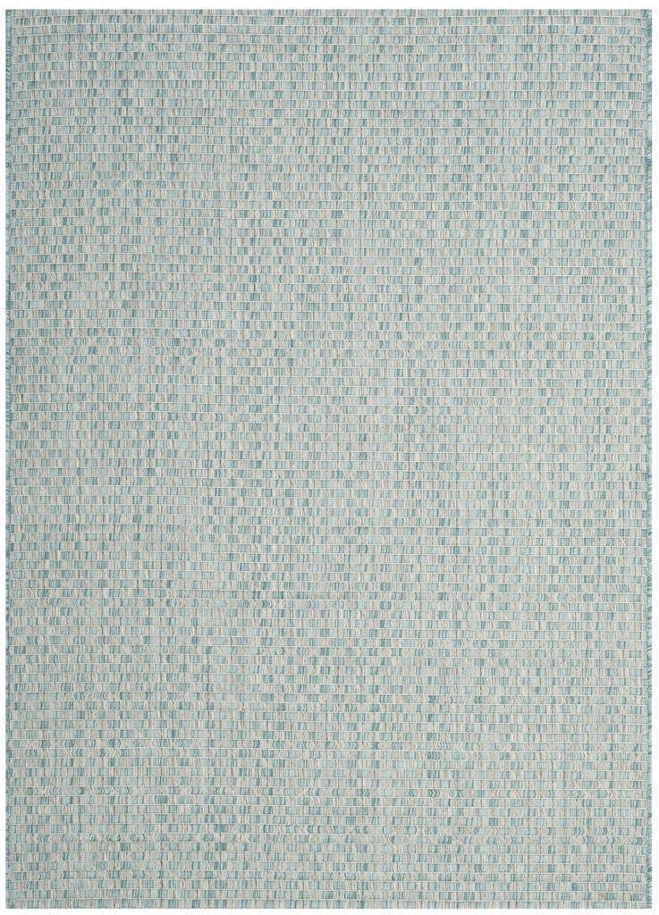  Safavieh Courtyard 8653 Indoor / Outdoor Rug - Light Blue / Light Grey - Bonton