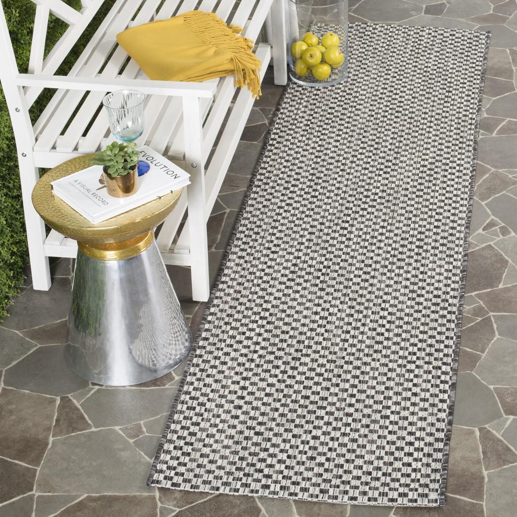  Safavieh Courtyard 8653 Indoor / Outdoor Rug - Light Blue / Light Grey - Bonton