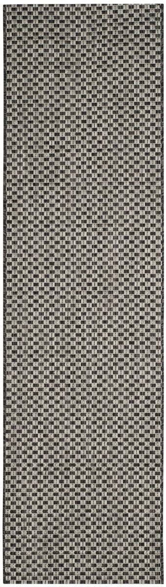  Safavieh Courtyard 8653 Indoor / Outdoor Rug - Black / Light Grey - Bonton