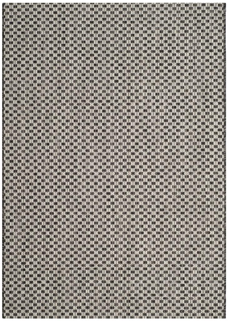  Safavieh Courtyard 8653 Indoor / Outdoor Rug - Black / Light Grey - Bonton