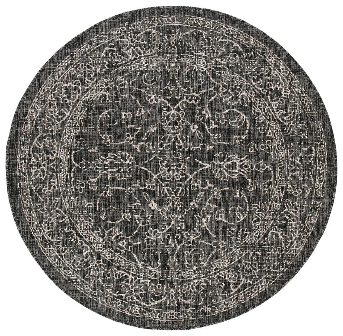  Safavieh Courtyard 8680 Indoor / Outdoor Rug - Brown / Ivory - Bonton