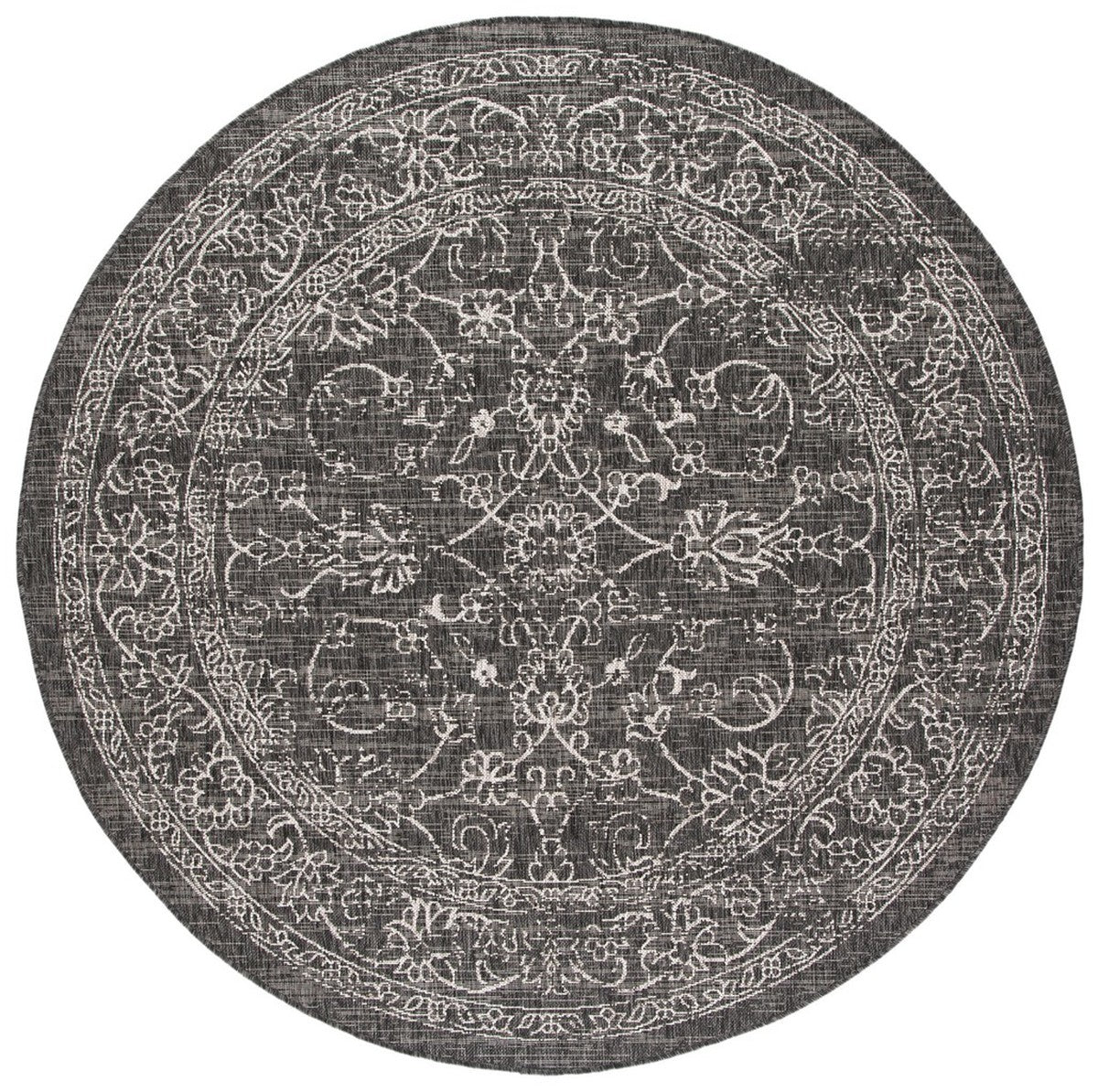  Safavieh Courtyard 8680 Indoor / Outdoor Rug - Brown / Ivory - Bonton