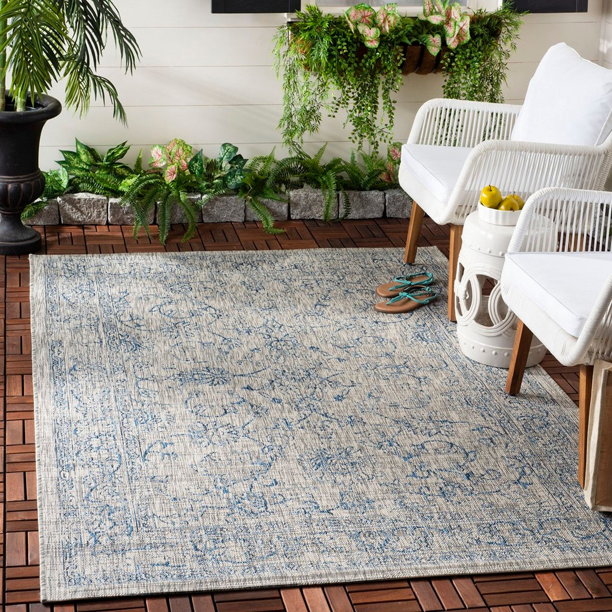  Safavieh Courtyard 8680 Indoor / Outdoor Rug - Gold / Ivory - Bonton