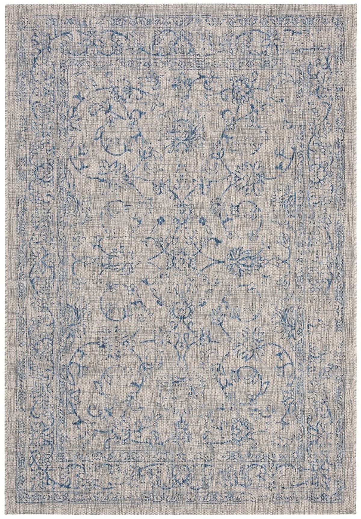  Safavieh Courtyard 8680 Indoor / Outdoor Rug - Aqua / Navy - Bonton