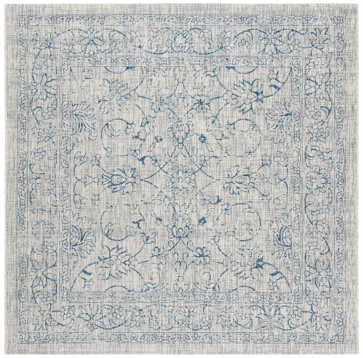  Safavieh Courtyard 8680 Indoor / Outdoor Rug - Aqua / Navy - Bonton