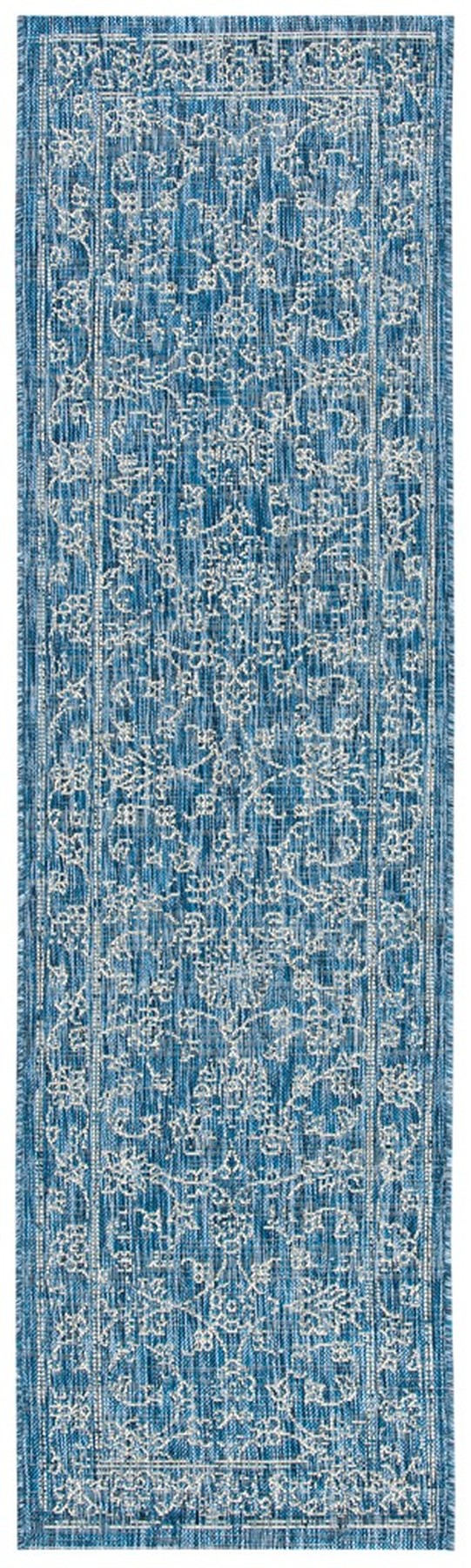  Safavieh Courtyard 8680 Indoor / Outdoor Rug - Aqua / Navy - Bonton