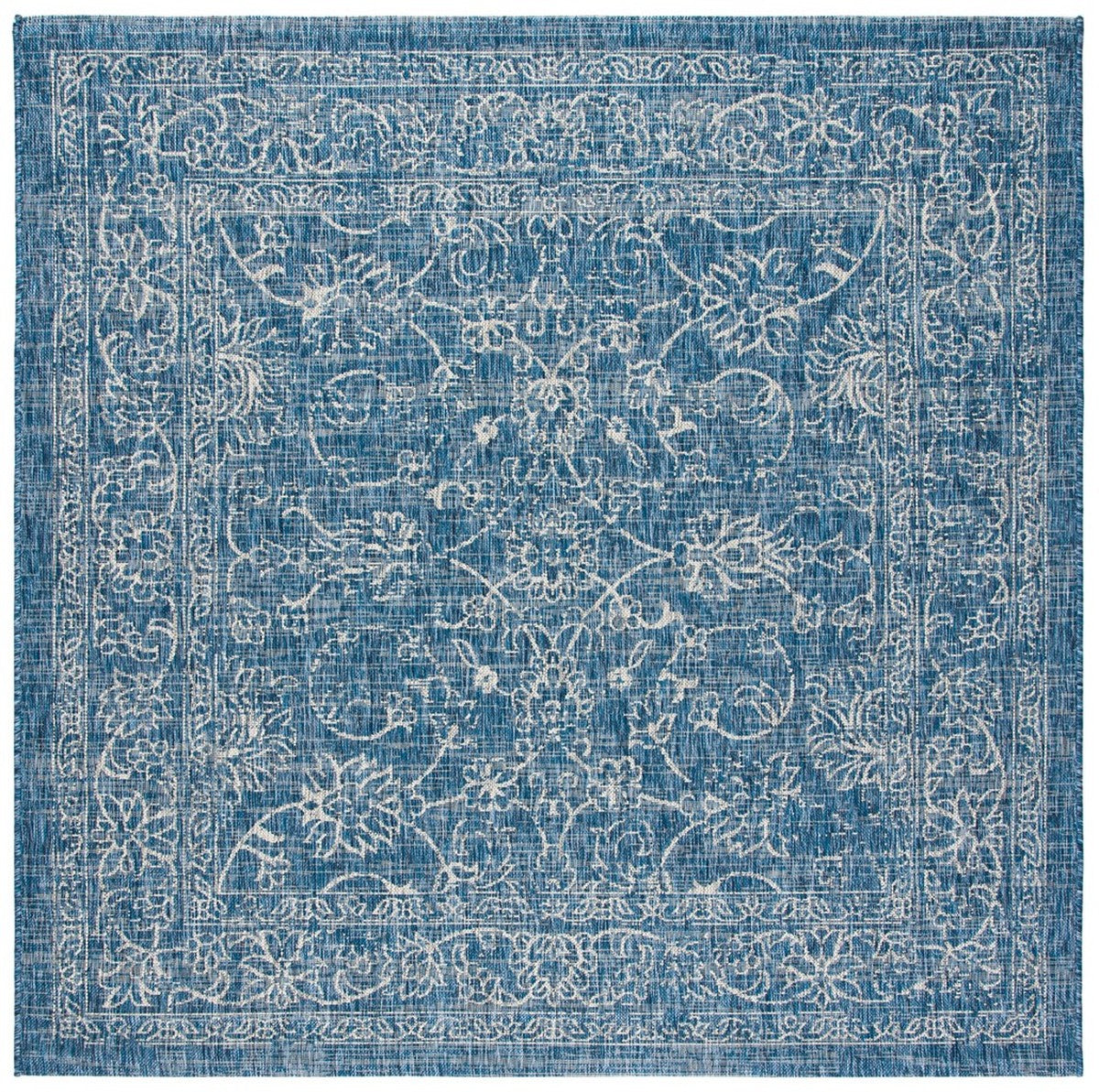  Safavieh Courtyard 8680 Indoor / Outdoor Rug - Aqua / Navy - Bonton