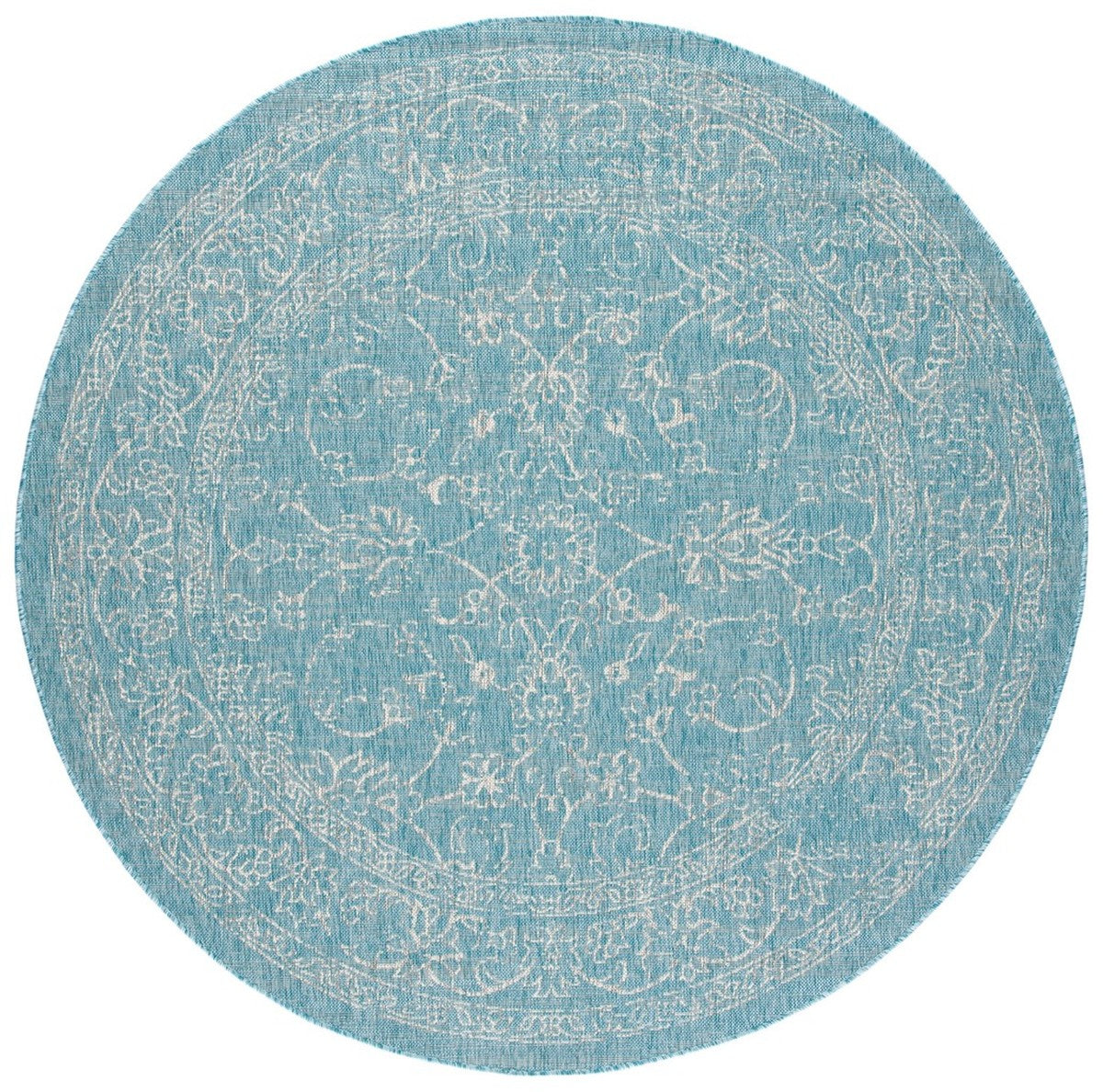  Safavieh Courtyard 8680 Indoor / Outdoor Rug - Turquoise - Bonton