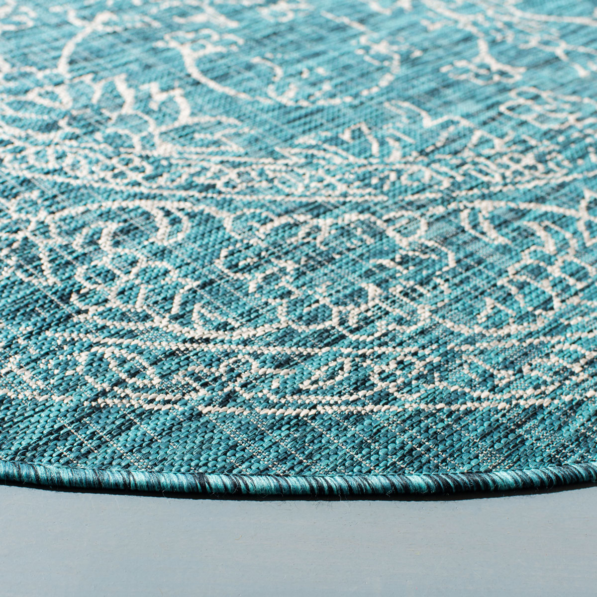  Safavieh Courtyard 8680 Indoor / Outdoor Rug - Turquoise - Bonton