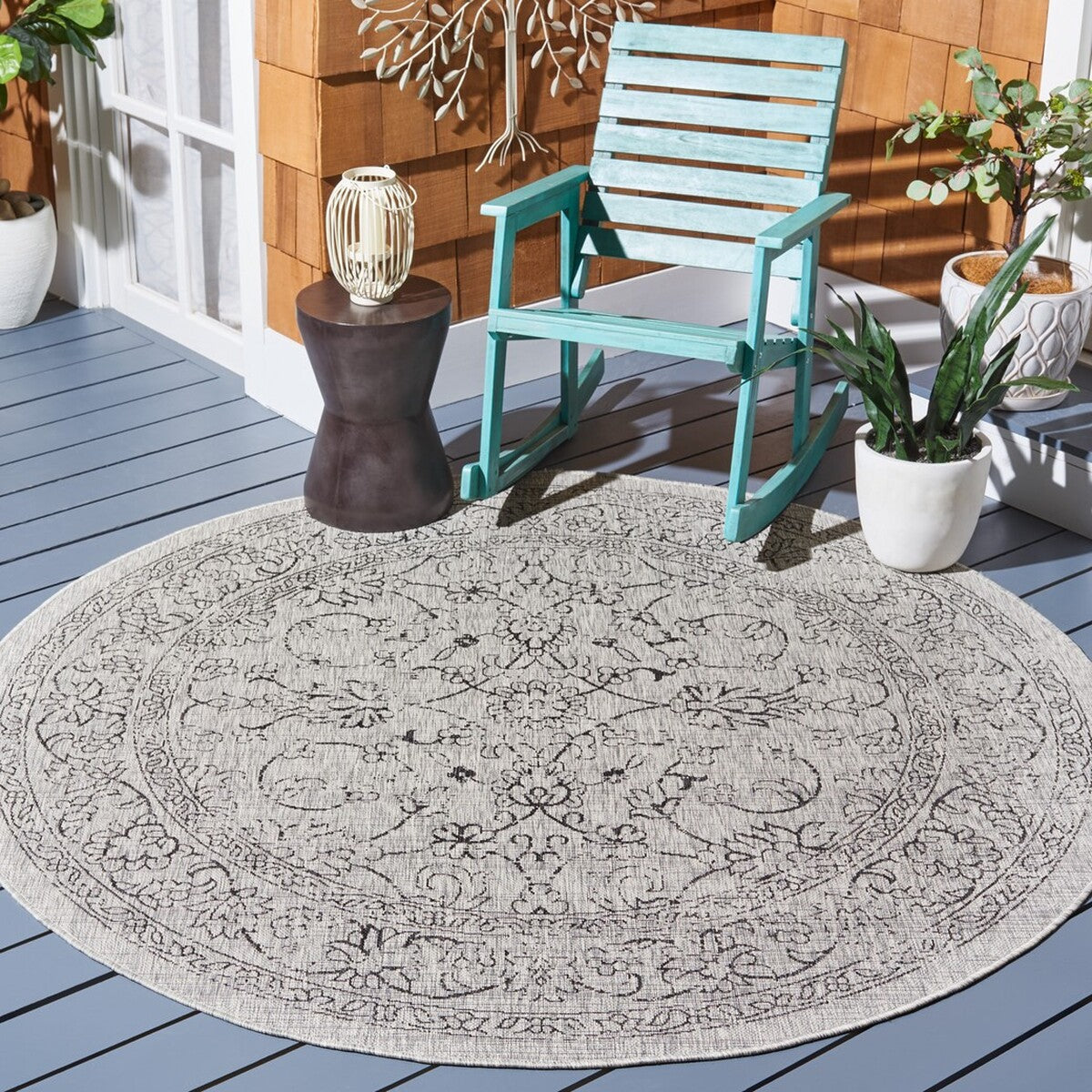  Safavieh Courtyard 8680 Indoor / Outdoor Rug - Gold / Ivory - Bonton