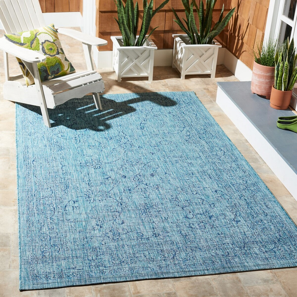  Safavieh Courtyard 8680 Indoor / Outdoor Rug - Brown / Ivory - Bonton