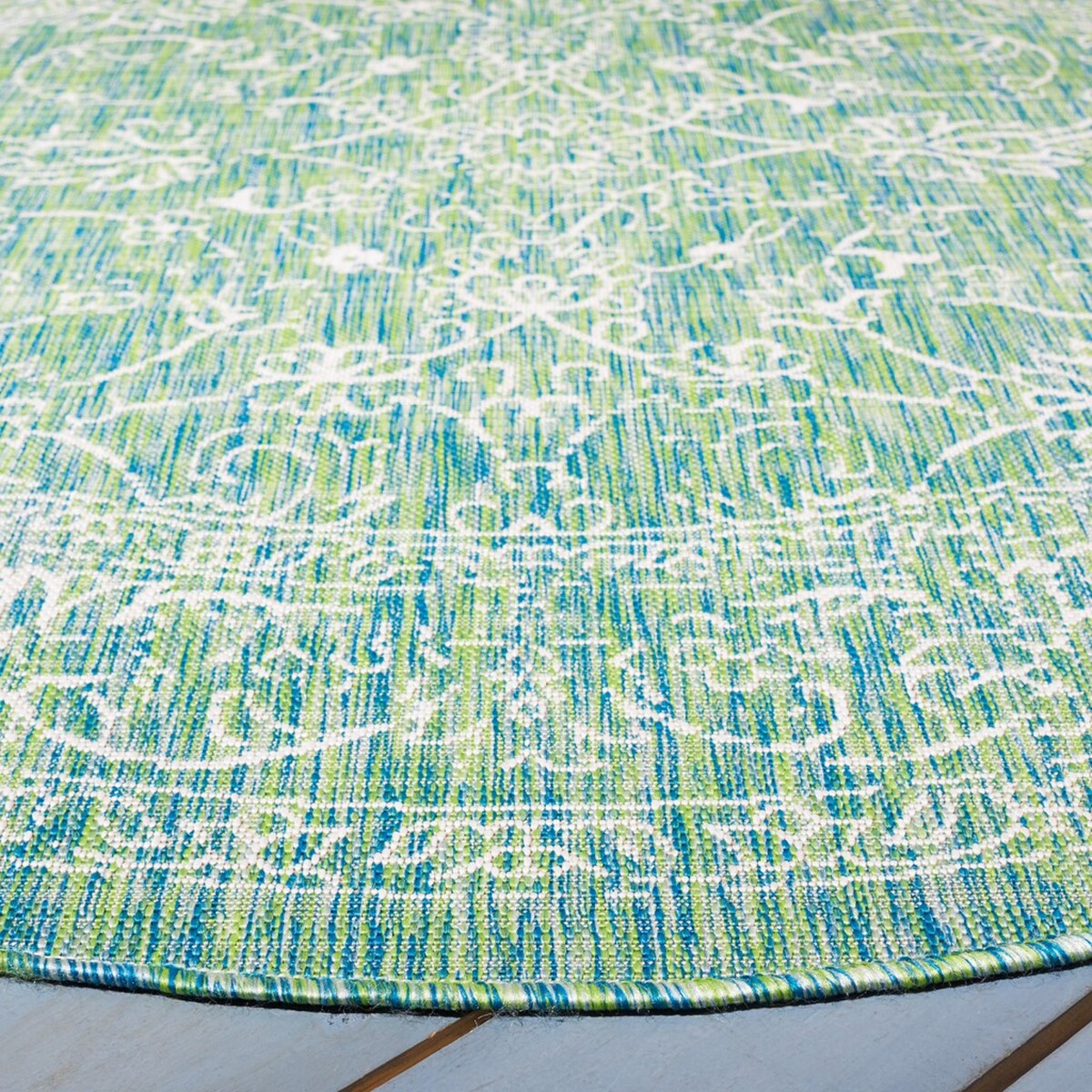  Safavieh Courtyard 8680 Indoor / Outdoor Rug - Aqua / Navy - Bonton