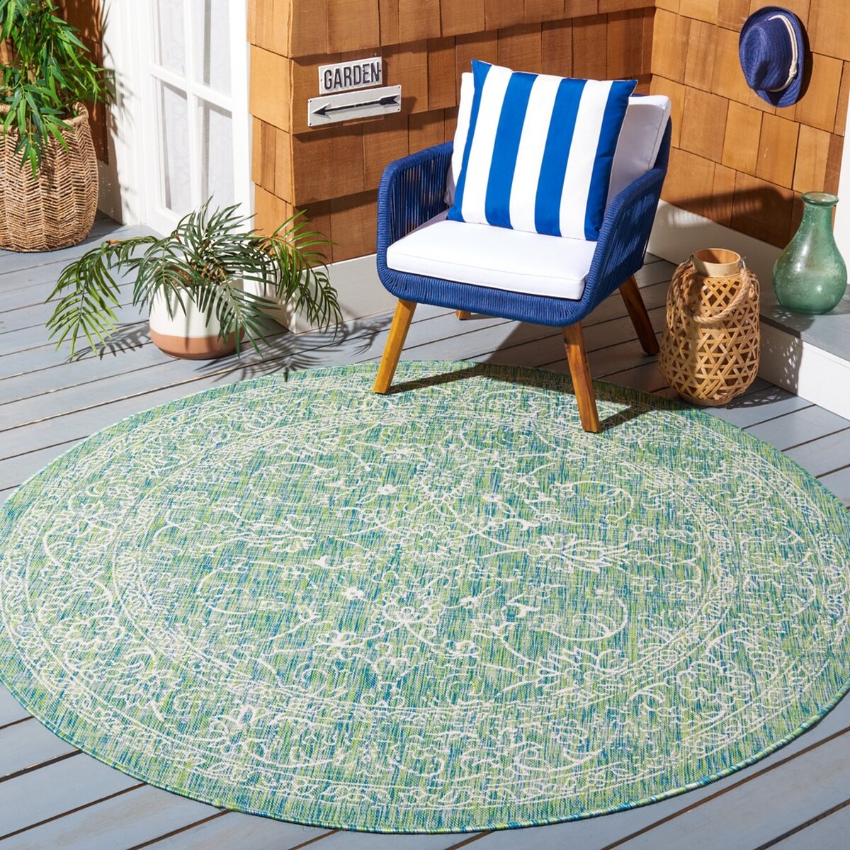  Safavieh Courtyard 8680 Indoor / Outdoor Rug - Gold / Ivory - Bonton