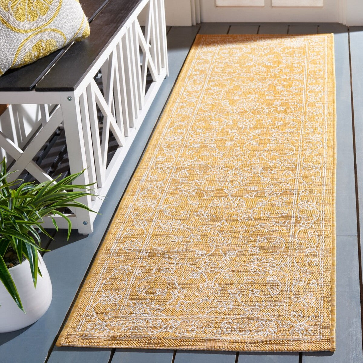  Safavieh Courtyard 8680 Indoor / Outdoor Rug - Turquoise - Bonton