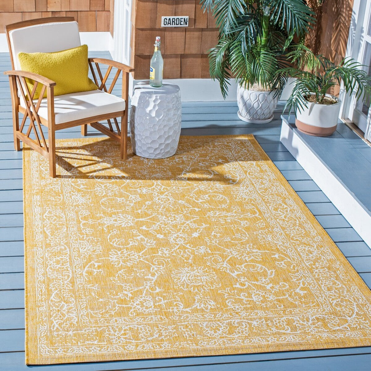  Safavieh Courtyard 8680 Indoor / Outdoor Rug - Aqua / Navy - Bonton