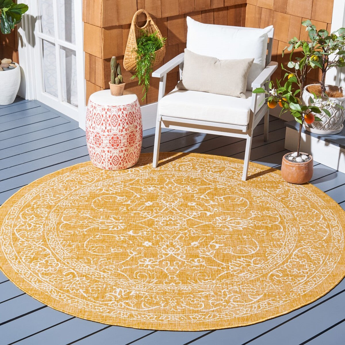  Safavieh Courtyard 8680 Indoor / Outdoor Rug - Navy / Ivory - Bonton