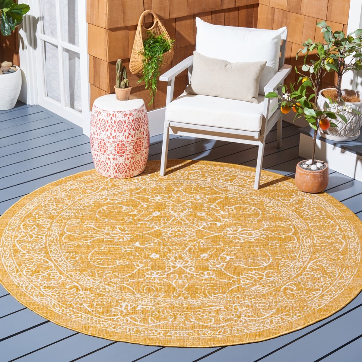  Safavieh Courtyard 8680 Indoor / Outdoor Rug - Soft Pink / Ivory - Bonton