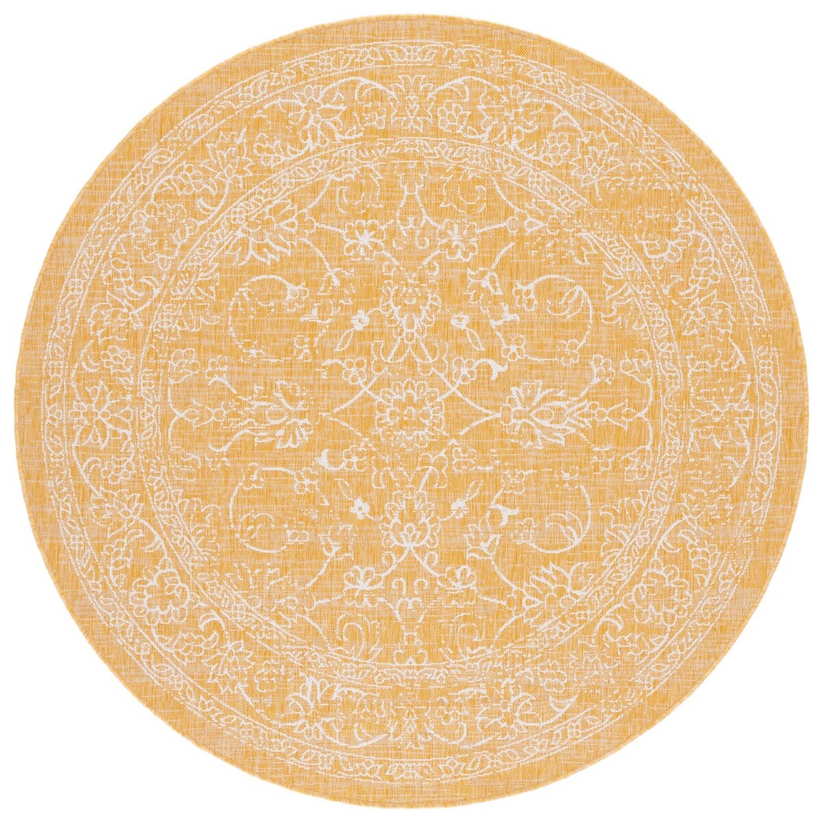  Safavieh Courtyard 8680 Indoor / Outdoor Rug - Gold / Ivory - Bonton