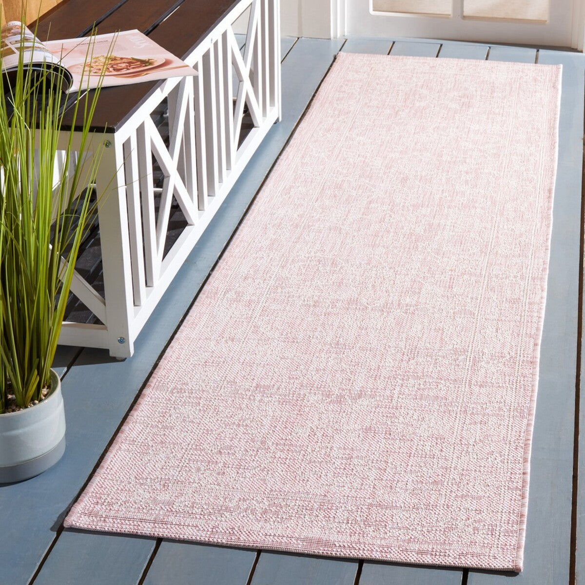  Safavieh Courtyard 8680 Indoor / Outdoor Rug - Turquoise - Bonton