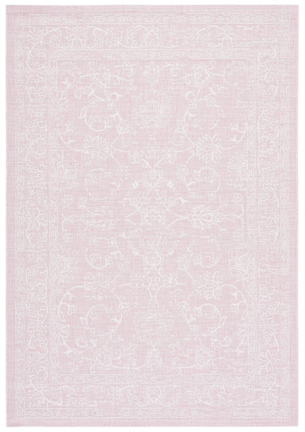  Safavieh Courtyard 8680 Indoor / Outdoor Rug - Soft Pink / Ivory - Bonton