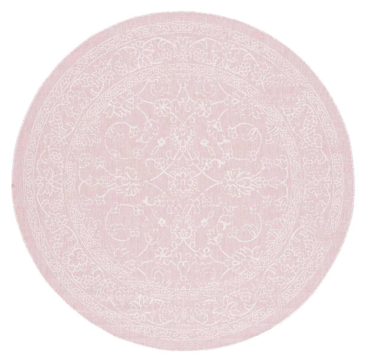  Safavieh Courtyard 8680 Indoor / Outdoor Rug - Soft Pink / Ivory - Bonton