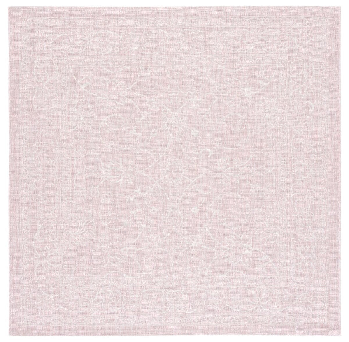  Safavieh Courtyard 8680 Indoor / Outdoor Rug - Soft Pink / Ivory - Bonton