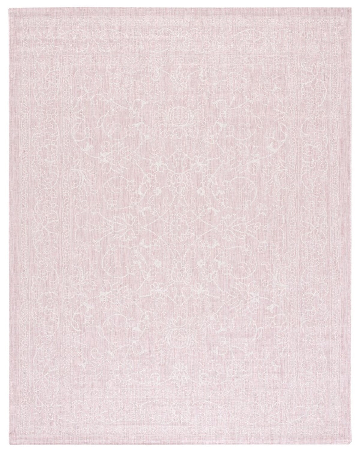  Safavieh Courtyard 8680 Indoor / Outdoor Rug - Soft Pink / Ivory - Bonton